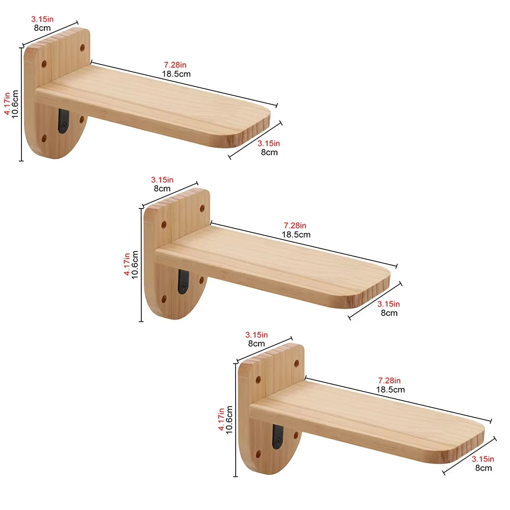 Wall Mounted Sisal Wood Cat Climbing Bridge Platform