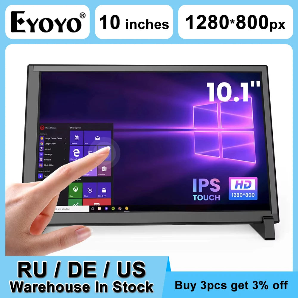 Eyoyo Driver Free Ten Point Capacitive Touchscreen Monitor Raspberry Pi