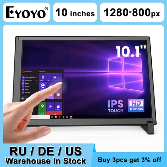 Eyoyo Driver Free Ten Point Capacitive Touchscreen Monitor Raspberry Pi