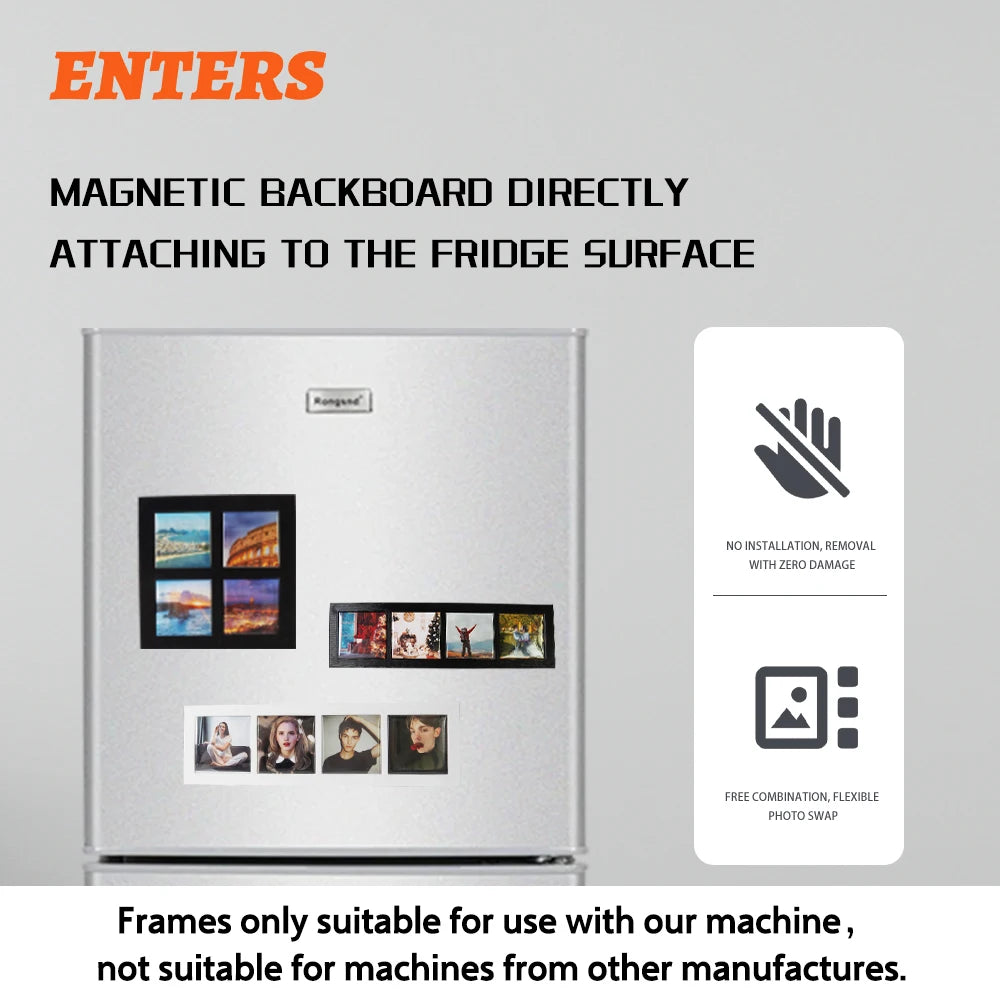 Blank 50Mm Square Plastic Photo Picture Frame Magnet
