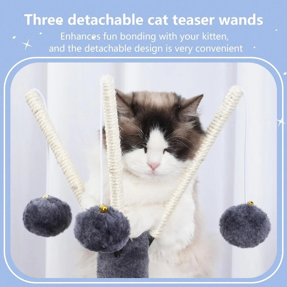 NBVCX Cat Tree Tower With Sisal Posts Condo Hammock Ball