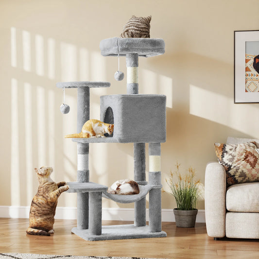 JHK Multi-Level Cat Tree Tower With Sisal Scratching Posts