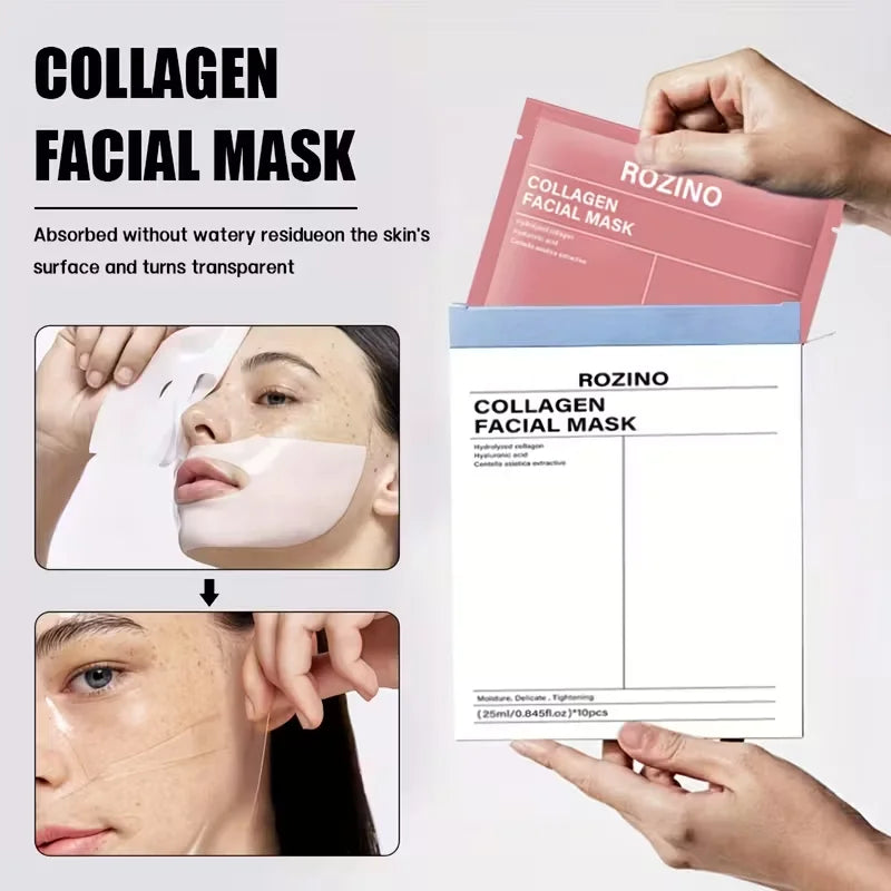 Intensive Bio Collagen Hydrating Facial Mask Set For Radiant Skin