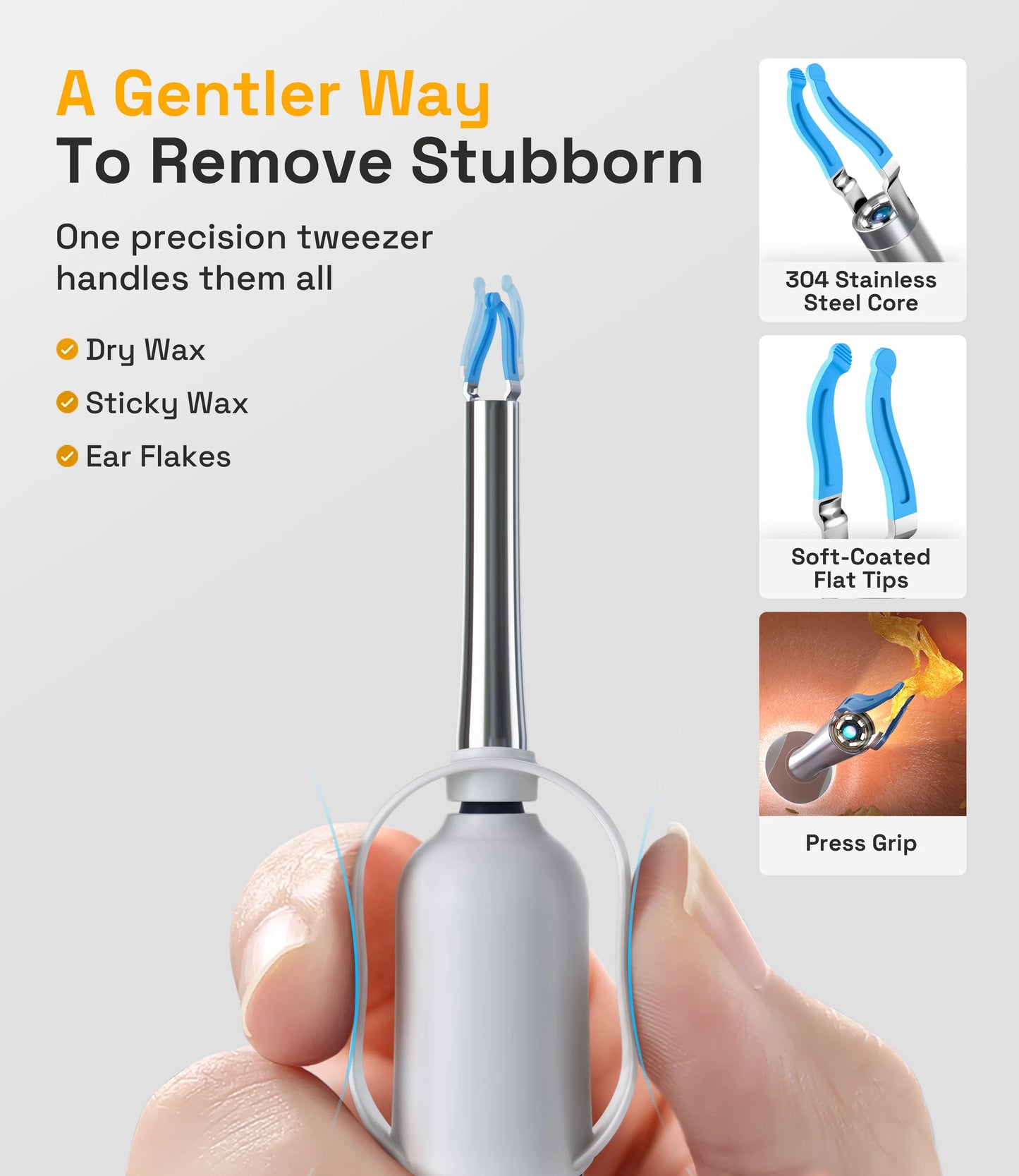 Wireless Otoscope Earwax Removal Kit With HD Camera
