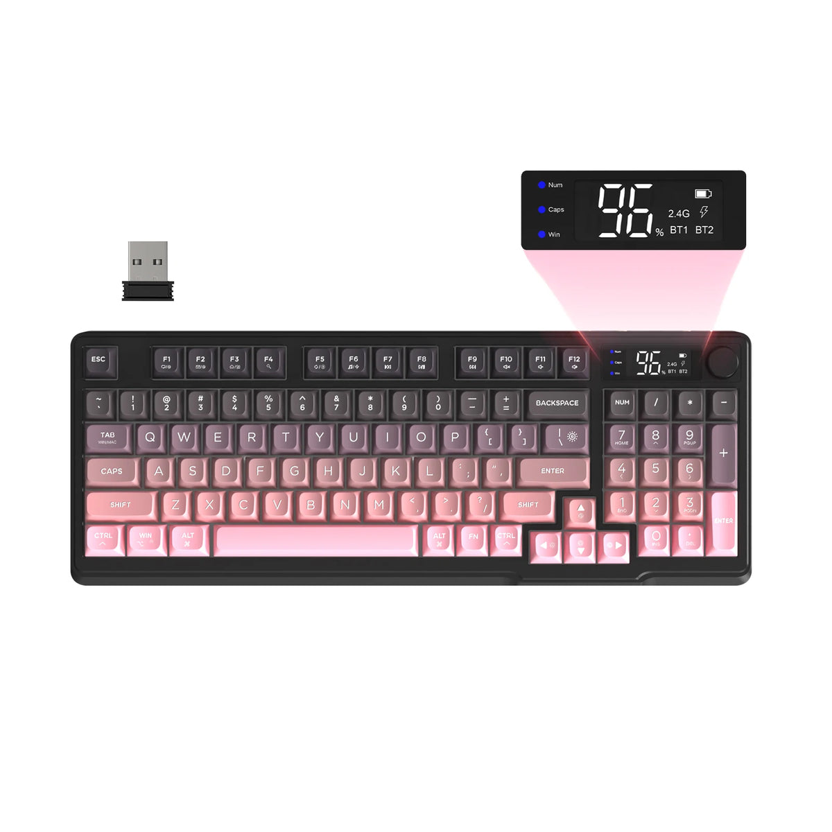 Attack Shark M96 Wireless Gaming Keyboard With Display And Knob