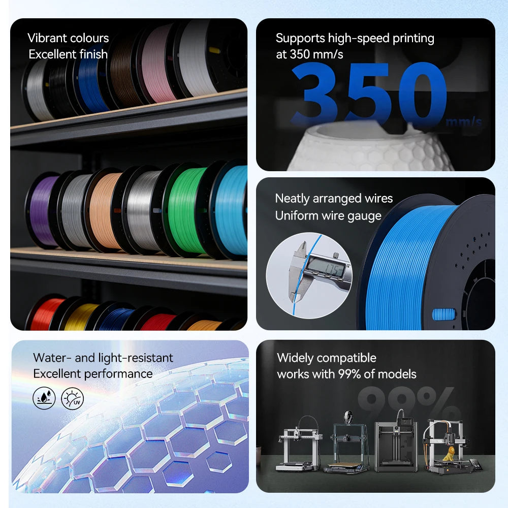 Kingroon Premium PLA PETG Bundle For FDM 3D Printers