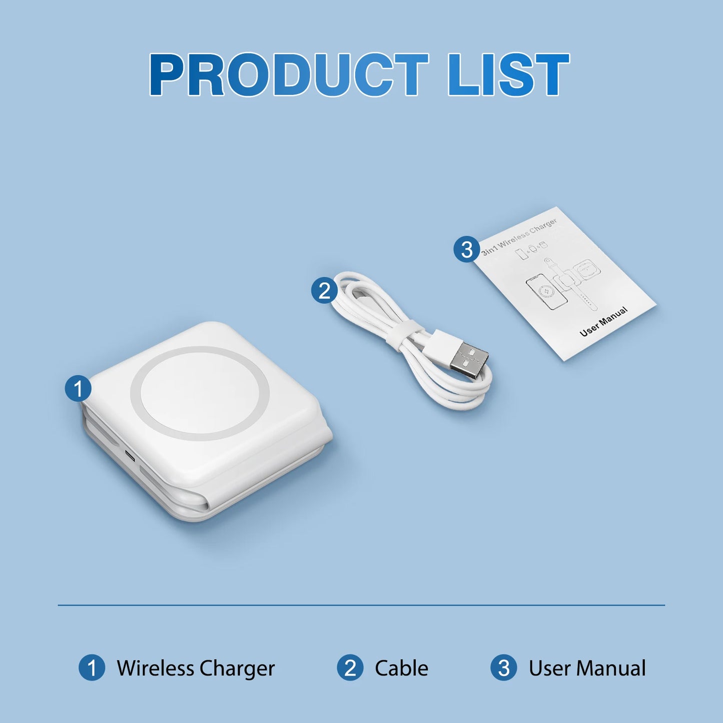 Foldable Magnetic Wireless Fast Charging Dock Station For Apple Devices