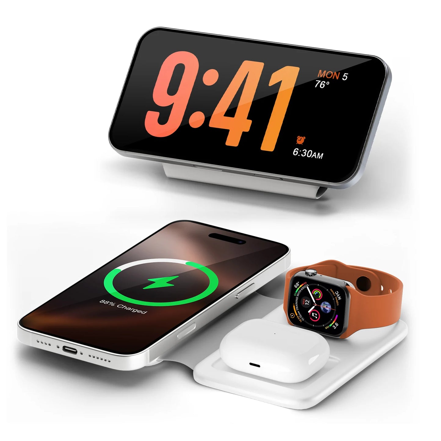 3 In 1 Magnetic Wireless Charging Dock Station 15W Travel